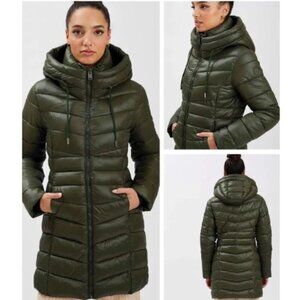 Point Zero Womens Small Pro Long Mid Weight Puffer Jacket Juniper